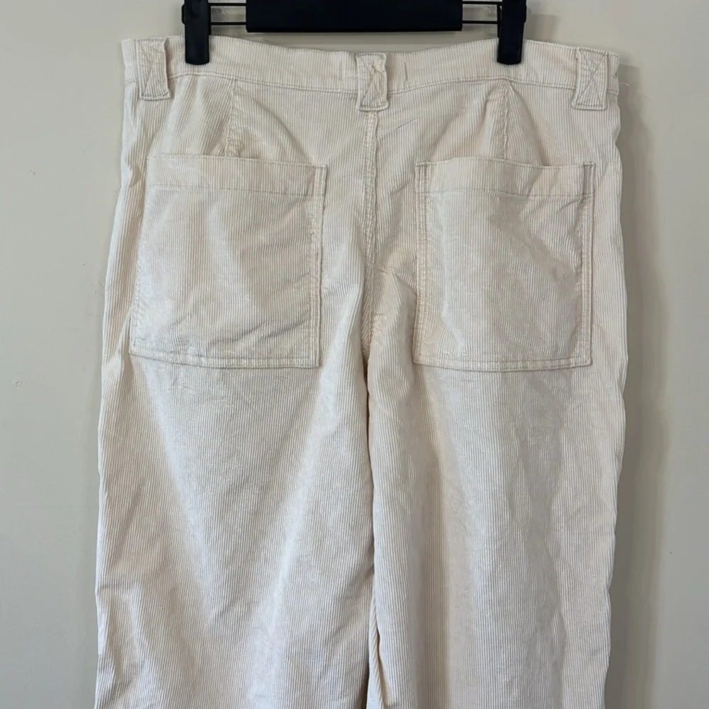 Madewell Emmett 2.0 Wide-Leg Pants in Corduroy Antique Cream Size 12 - Picture 9 of 13